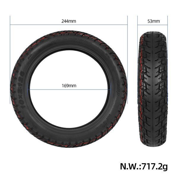 Бескамерная самовосстановительная шина ULIP 10&times;2.125 для Segway F20, F25, F30, F40 и Xiaomi 4 Lite 2nd Gen 1276 фото