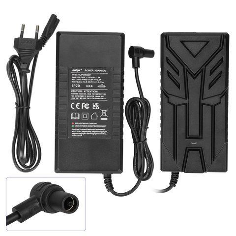 Зарядний пристрій Ulip 54.6V 2.3A з порожнистим штекером EU для Xiaomi 4 Pro 2, 4 Ultra, Navee S65, Xiaomi 5 1380 фото
