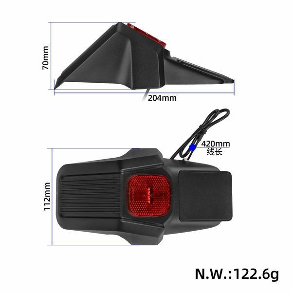 Оригинальное заднее крыло с задним фонарем для Segway Ninebot ZT3/ZT3 Pro 907 фото